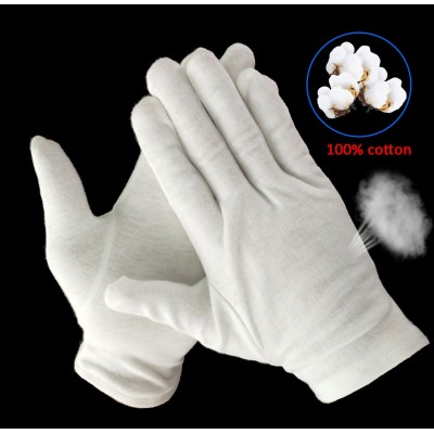 Interlock Working Glove, White Cotton Glove, Inspection Glvoes