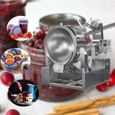 Stirring Cooking Mixer Machine With Nougat Peanut And Sugar Sauce