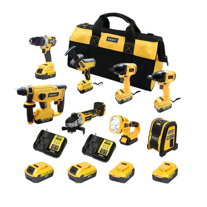 Ekiiv Dewalts Hot Sales High Quality Cheapest Factory Power Tools 20v Max 6.0ah 5.0ah 4.0ah Combo Set Cordless Combo Kit